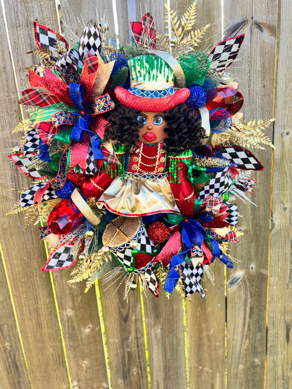 NUTCRACKER girl Christmas wreath