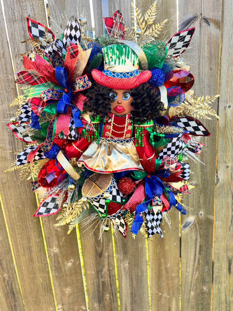 NUTCRACKER girl Christmas wreath